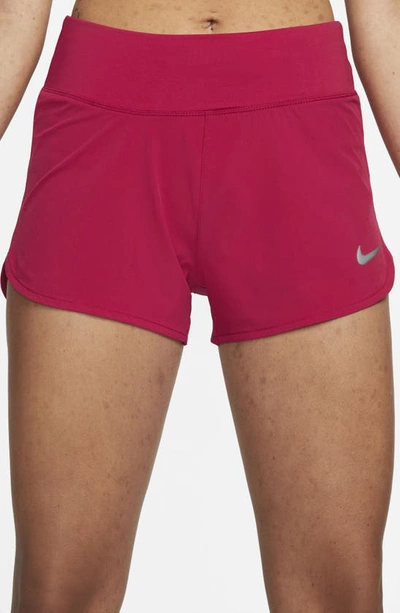 Nike Eclipse High Waist Running Shorts In Mystic Hibiscus