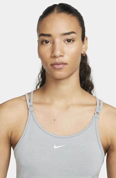 Nike Women's Dri-fit One Luxe Slim Fit Strappy Tank Top In Grey | ModeSens