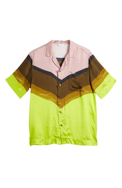 Shop Dries Van Noten Carltone Print Button-up Shirt In Yellow