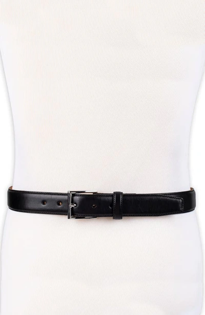 Shop Cole Haan Gramercy Leather Belt In Black