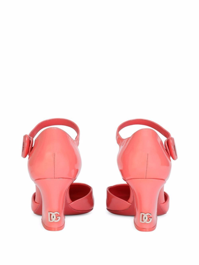 Shop Dolce E Gabbana Women's Pink Leather Pumps