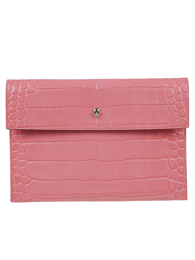 Shop Mcq By Alexander Mcqueen Women's Pink Leather Pouch