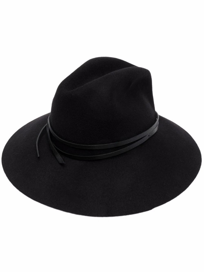 Shop Golden Goose Women's Black Leather Hat