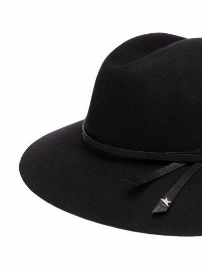 Shop Golden Goose Women's Black Leather Hat