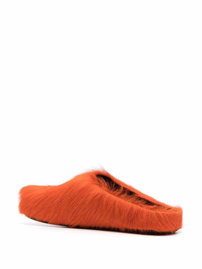 Shop Marni Men's Orange Leather Sandals