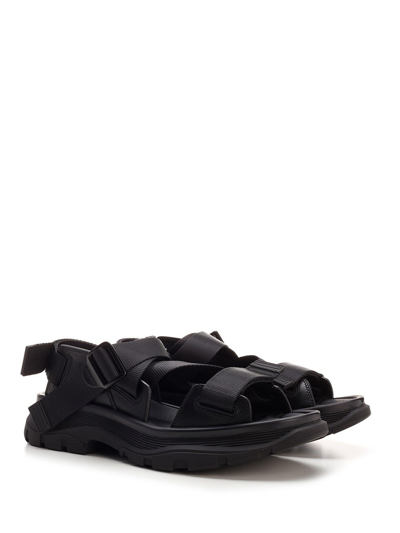 Shop Alexander Mcqueen Men's Black Other Materials Sandals