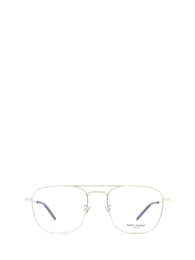 Shop Saint Laurent Sl 309 Opt Silver Glasses