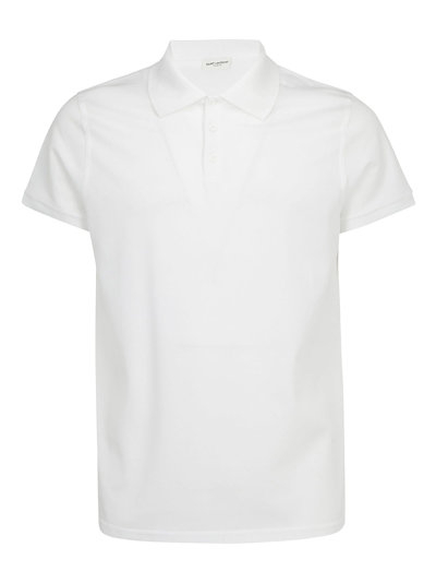Shop Saint Laurent Polo Shirt In Bianco