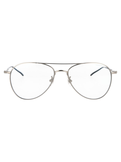Shop Montblanc Mb0128s Sunglasses In 009 Silver Silver Transparent