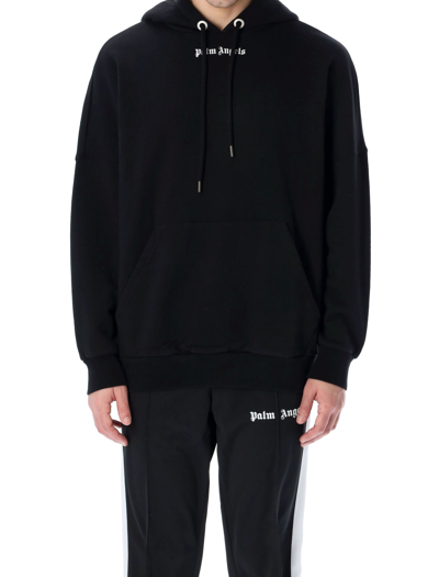 Shop Palm Angels Classic Logo Over Hoodie In Black