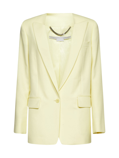 Shop Stella Mccartney Blazer In Sherbet Yellow