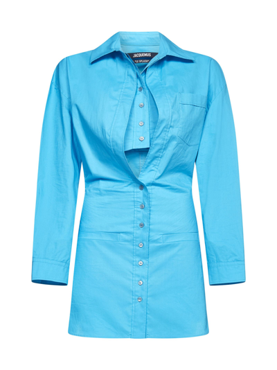 Shop Jacquemus Dress In Turquoise