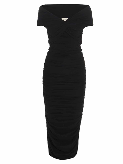 Shop Khaite Spence Dress In Black