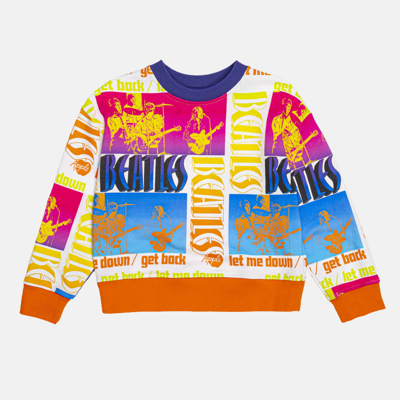 Shop Stella Mccartney Printed Sweatshirt In Avorio-multicolor