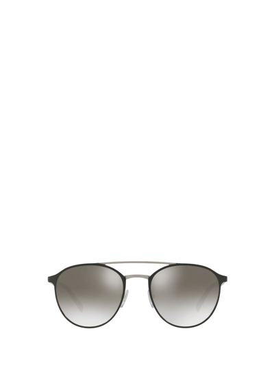 Shop Prada Eyewear Pr 62ts Top Black On Gunmetal Sunglasses