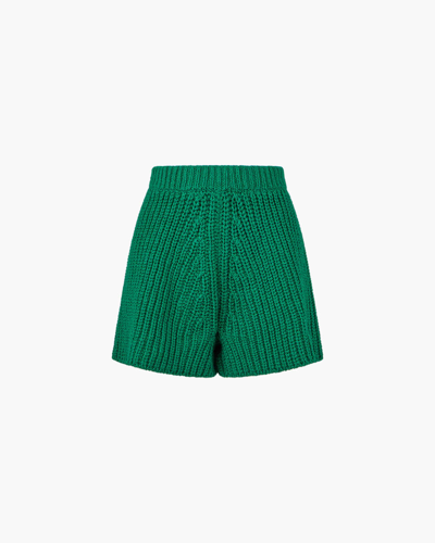 Shop Alanui Caribbean Vibes Shorts In 5757 Emerald Green