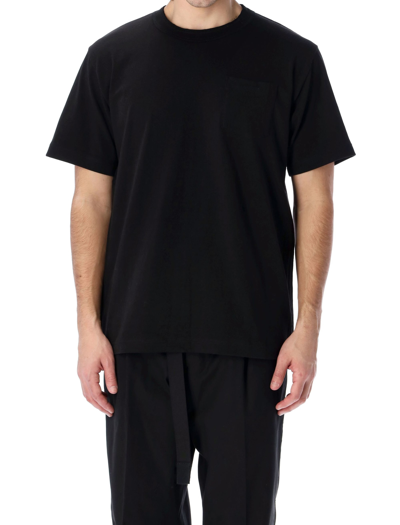 Shop Sacai Zipped T-shirt In Black