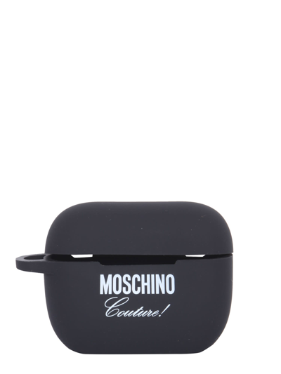 Shop Moschino Pro Airpod Case In Nero