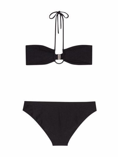 Gucci Sparkling Jersey Bikini With Double G In Black | ModeSens