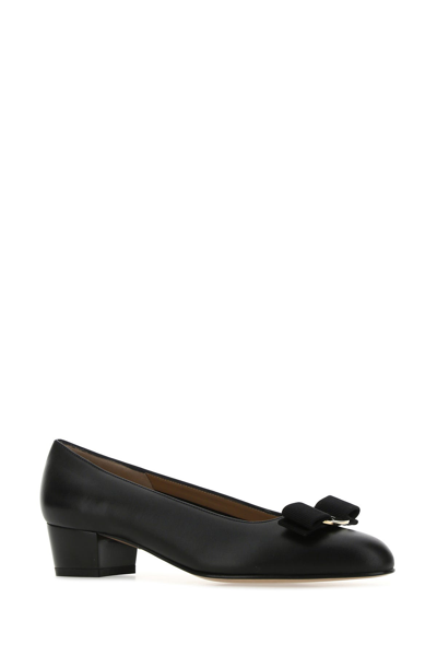 Shop Ferragamo Black Leather Vara Pumps Nd Salvatore  Donna 6+