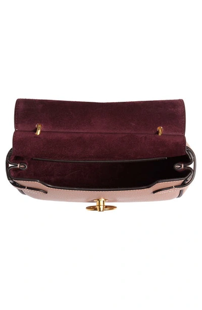 Shop Mulberry Small Amberley Leather Crossbody Bag In Rosewater