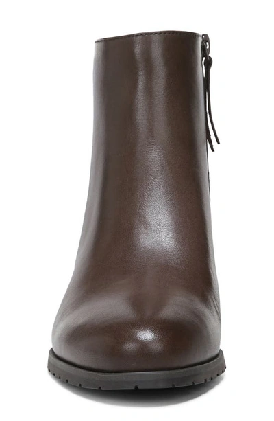 Naturalizer Bay Waterproof Bootie In Chocolate Leather