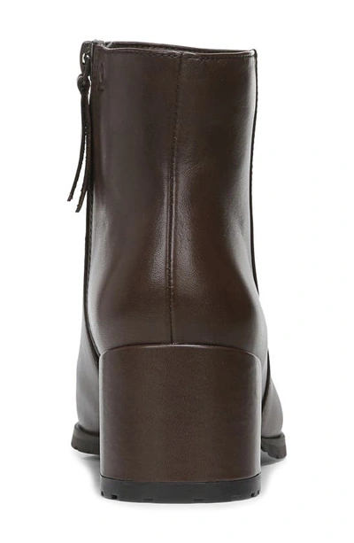 Naturalizer Bay Waterproof Bootie In Chocolate Leather
