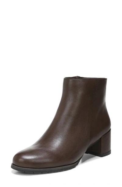 Naturalizer Bay Waterproof Bootie In Chocolate Leather