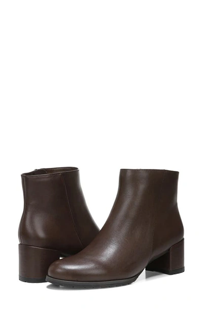Naturalizer Bay Waterproof Bootie In Chocolate Leather