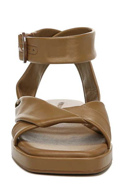Shop Vince Reza Sandal In Dk Walnut