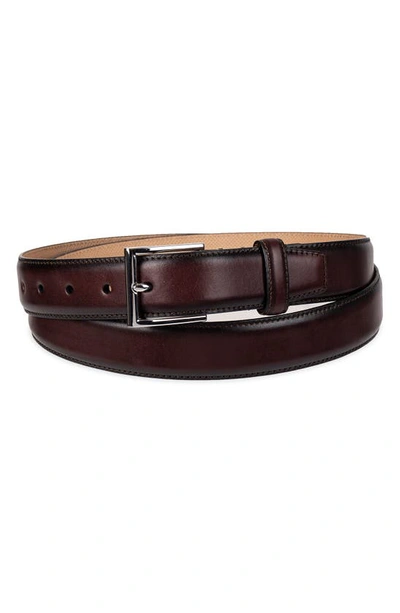 Cole Haan Gramercy Leather Belt In Cordovan