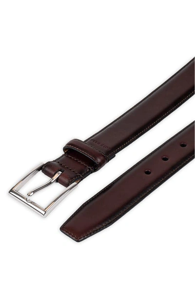 Cole Haan Gramercy Leather Belt In Cordovan