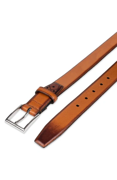 Shop Cole Haan Harrison Leather Belt In British Tan