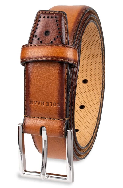 Shop Cole Haan Harrison Leather Belt In British Tan