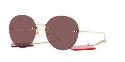 Shop Gucci Woman Sunglasses Gg1149s Cny Edition In Brown