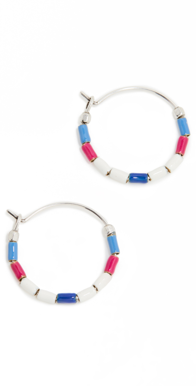 Shop Isabel Marant Boucle D'oreill Earrings In Blue/silver