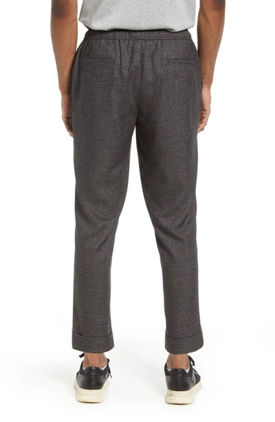 Shop Open Edit E-waist Plaid Stretch Pants In Grey Mini Houndstooth