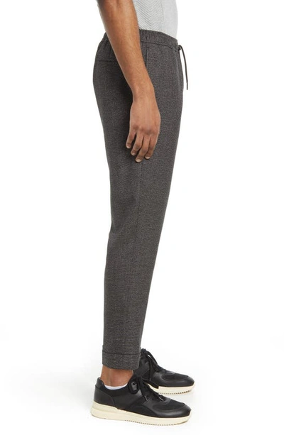 Shop Open Edit E-waist Plaid Stretch Pants In Grey Mini Houndstooth
