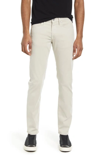 Frame L'homme Slim Fit Five-pocket Twill Pants In Milk Beige