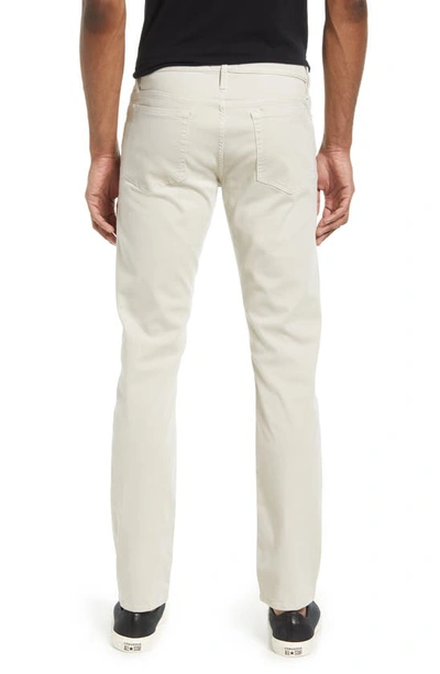 Frame L'homme Slim Fit Five-pocket Twill Pants In Milk Beige