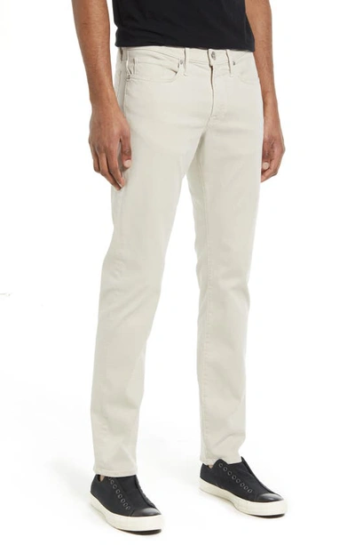Frame L'homme Slim Fit Five-pocket Twill Pants In Milk Beige
