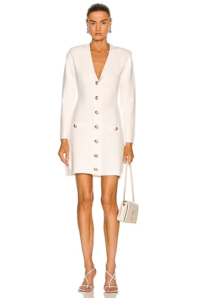 Shop L Agence Breanna V-neck Mini Dress In Ivory