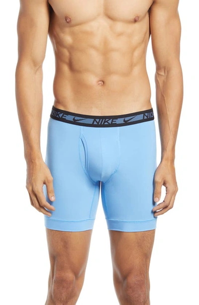 Shop Nike Dri-fit Flex 3-pack Performance Boxer Briefs In Blue