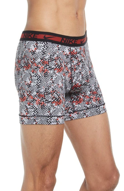 Shop Nike Dri-fit Flex 3-pack Performance Boxer Briefs In Snake Print/ Chili Red/ Black