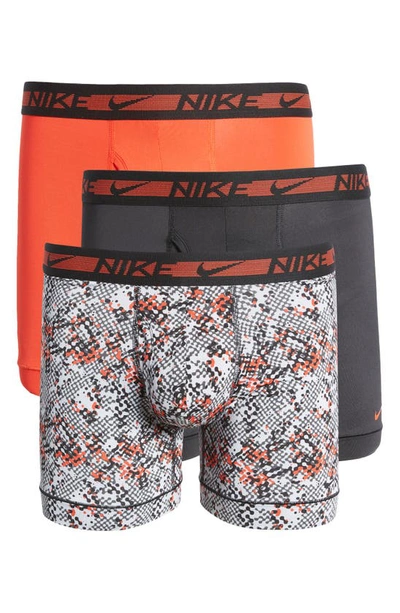 Shop Nike Dri-fit Flex 3-pack Performance Boxer Briefs In Snake Print/ Chili Red/ Black