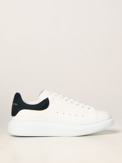 Shop Alexander Mcqueen Larry Smooth Leather Sneakers In White