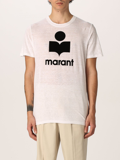 Shop Isabel Marant Cotton T-shirt With Logo In White