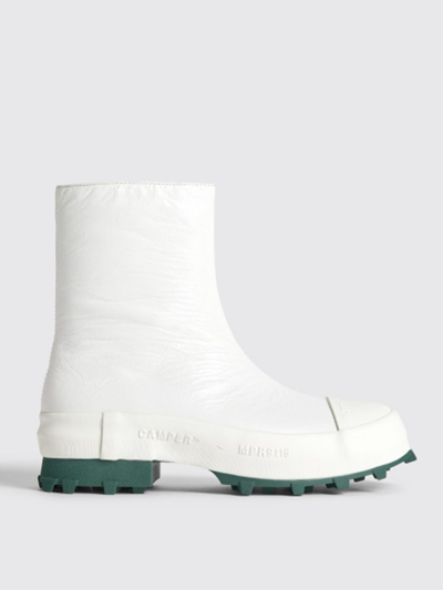 Shop Camperlab Traktori  Leather Ankle Boot In White
