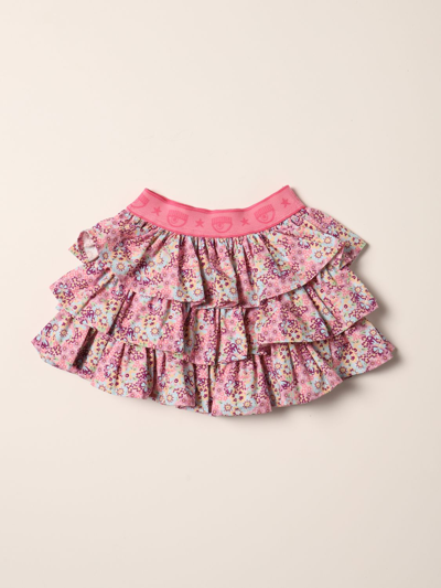Shop Chiara Ferragni Flounced Mini Skirt In Multicolor