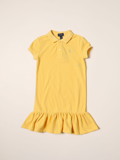 Shop Polo Ralph Lauren Cotton Dress In Yellow